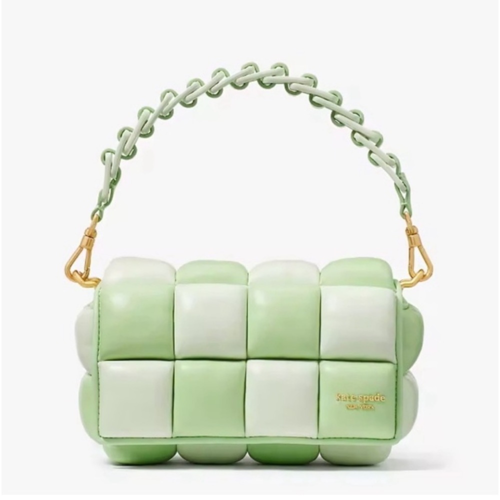 Kate Spade Boxy Colorblocked East-West Crossbody Bag, Serene Green Multi